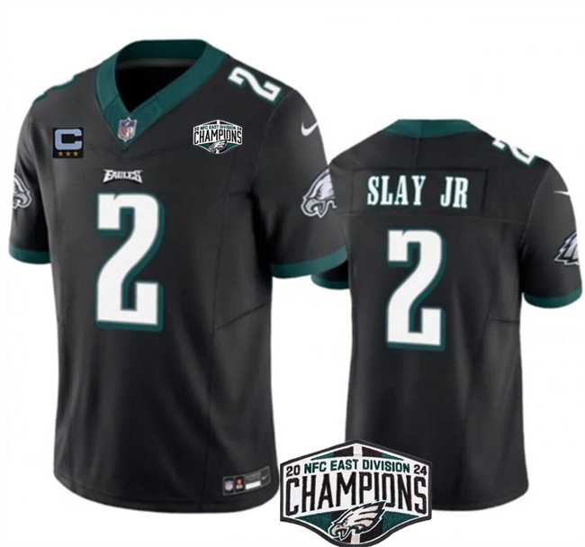 Men's Philadelphia Eagles #2 Darius Slay JR Black 2024 NFC East Champions With 3-Star C Patch F.U.S.E. Vapor Untouchable Limited Stitched Jersey,We sell and wholesale Men's Philadelphia Eagles #2 Darius Slay JR Black 2024 NFC East Champions With 3-Star C Patch F.U.S.E. Vapor Untouchable Limited Stitched Jersey on line form chian!